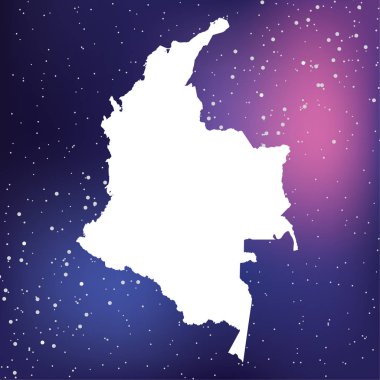 Kolombiya Ülke Şekli İllüstrasyon