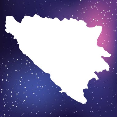 Bosna Ülke Şekli İllüstrasyon