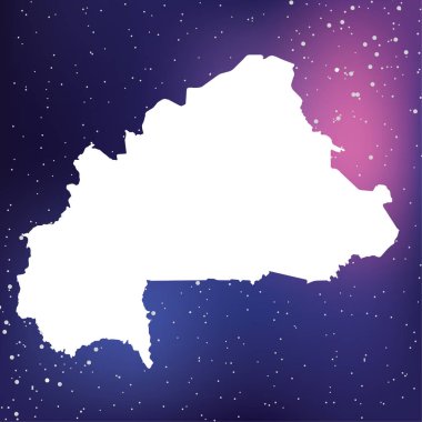 Burkina Faso Ülke Şekli İllüstrasyon