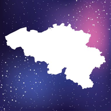 Belçika Ülke Şekli İllüstrasyon