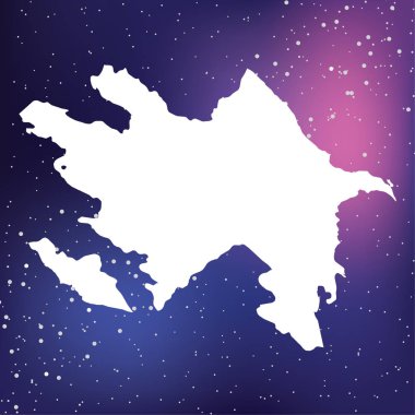 Azerbaycan Ülke Şekli İllüstrasyonu