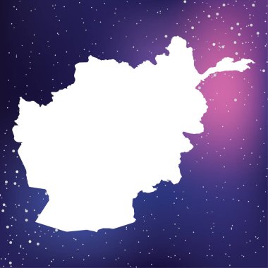 Afganistan Ülke Şekli İllüstrasyon