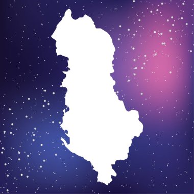 Arnavutluk Ülke Şekli İllüstrasyon