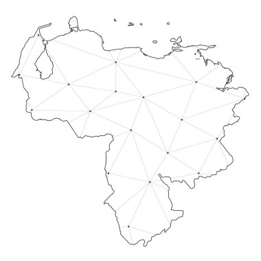 Venezuela Ülke Şekil İllüstrasyon