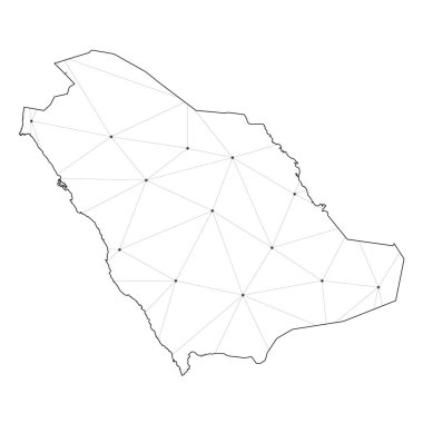 Suudi Arabistan Ülke Şekli İllüstrasyon