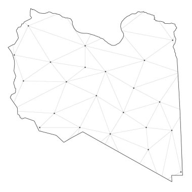 Libya Ülke Şekli İllüstrasyon