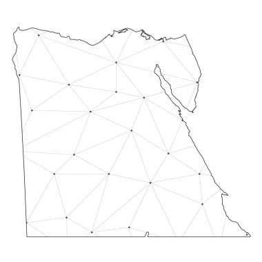 Mısır Ülke Şekil İllüstrasyon