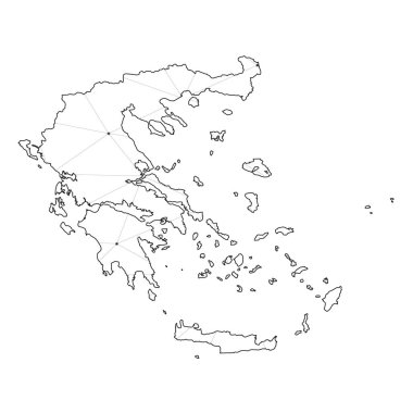 Yunanistan Ülke Şekli İllüstrasyon