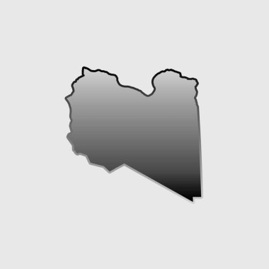 Libya Ülke Şekli İllüstrasyon