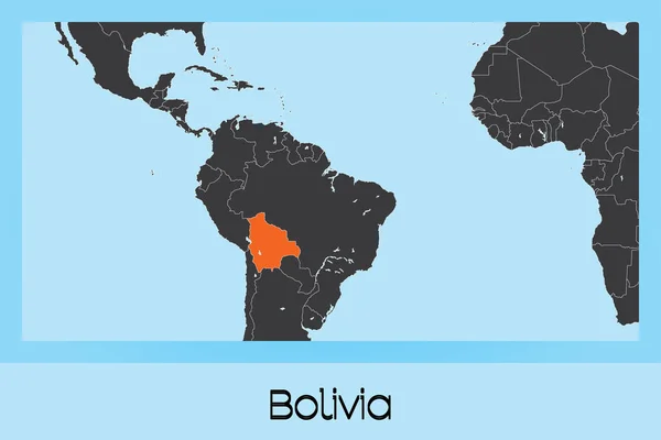 Forme pays illustré de la Bolivie — Image vectorielle