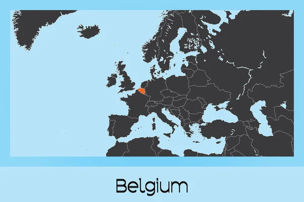 Forma de país ilustrada de Bélgica — Vector de stock