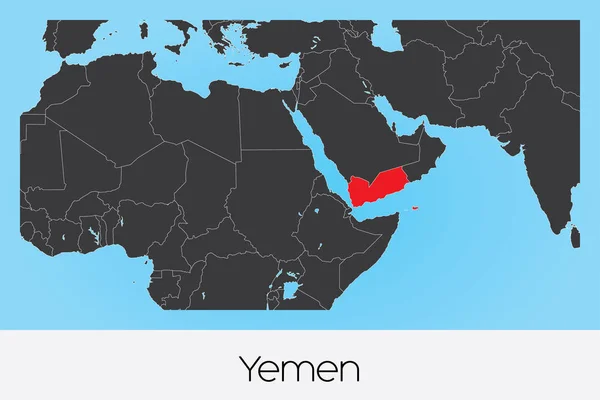 Geïllustreerde plattelandsvorm van Jemen — Stockvector