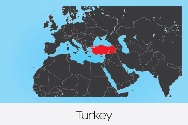 Forme pays illustré de la Turquie — Image vectorielle