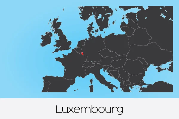 Illustrated Country Shape of Luxembourg