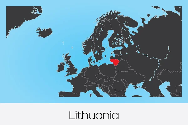 立陶宛的典型国家形象 — 图库矢量图片
