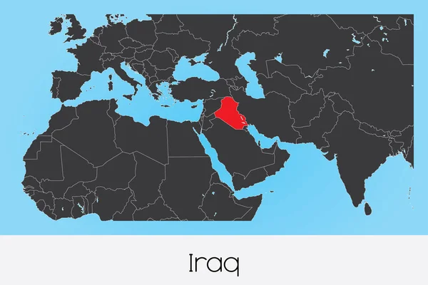 Forme pays illustré de l'Irak — Image vectorielle