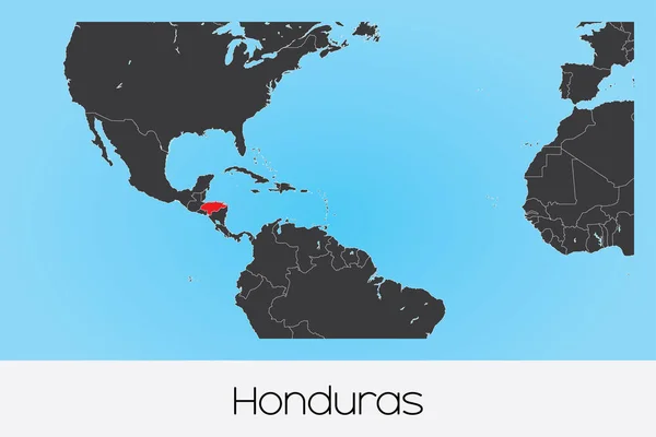 Illusztrált ország formája Honduras — Stock Vector