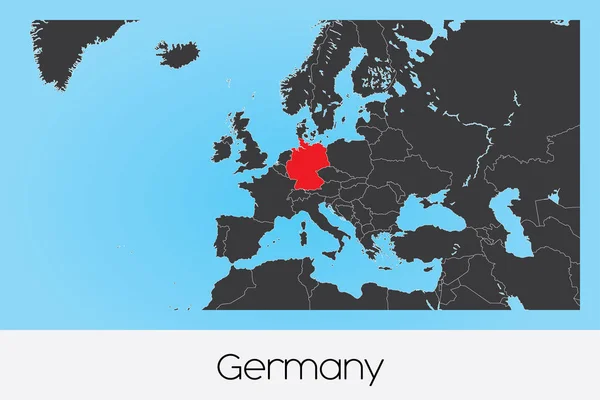 Forma de país ilustrada de Alemania — Vector de stock