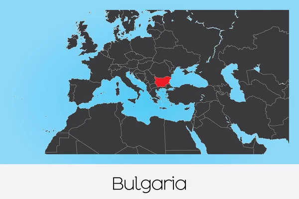 Forma de país ilustrada de Bulgaria — Archivo Imágenes Vectoriales