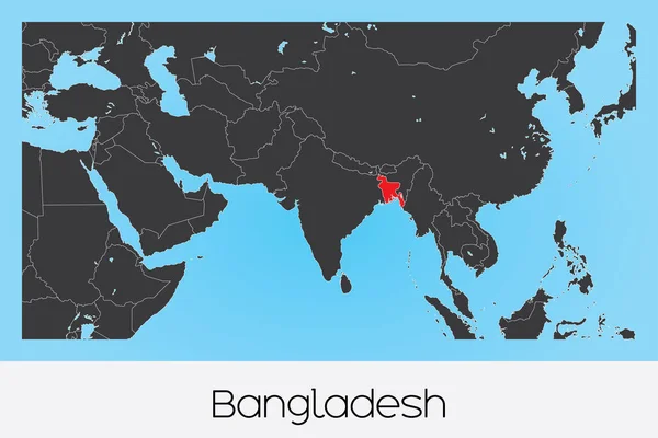 バングラデシュの絵に描いた国の形 — ストックベクタ