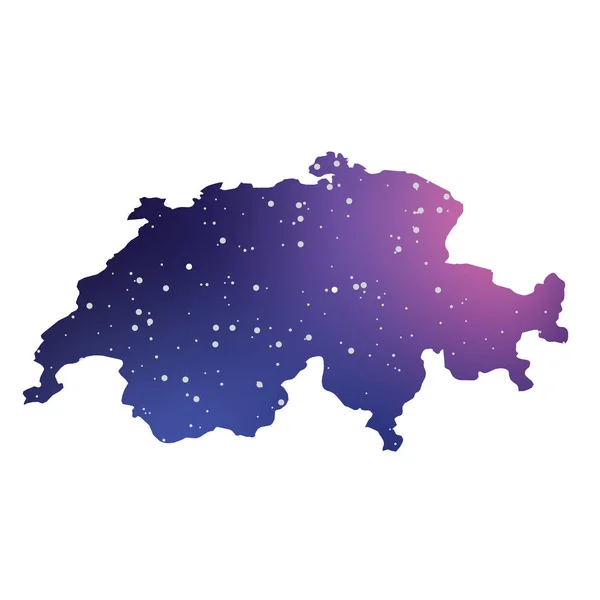 Illustration de la forme du pays de Suisse — Image vectorielle