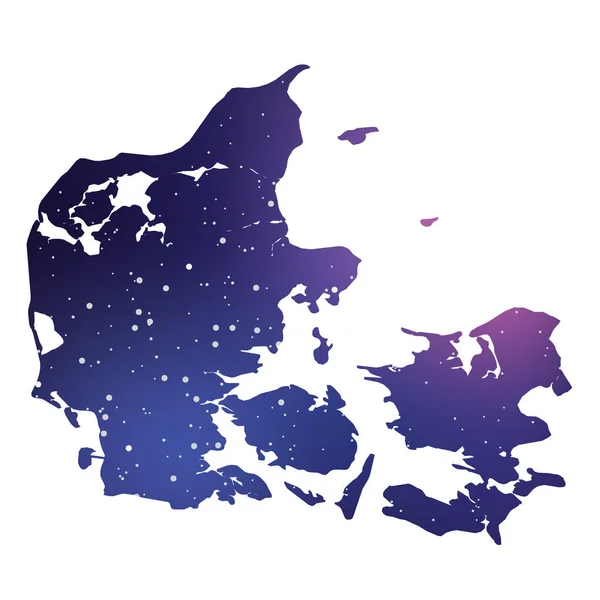 Land vorm illustratie van Denemarken — Stockvector