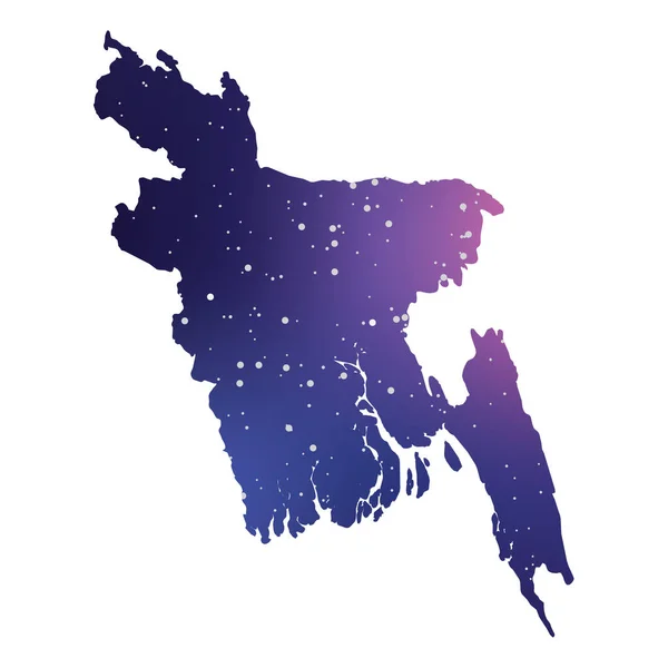 孟加拉国的国家形状插图 — 图库矢量图片
