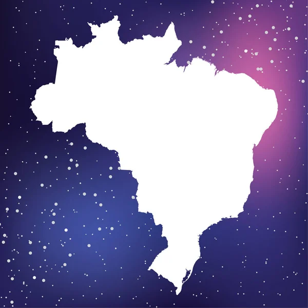 Forma del paese Illustrazione del Brasile — Vettoriale Stock