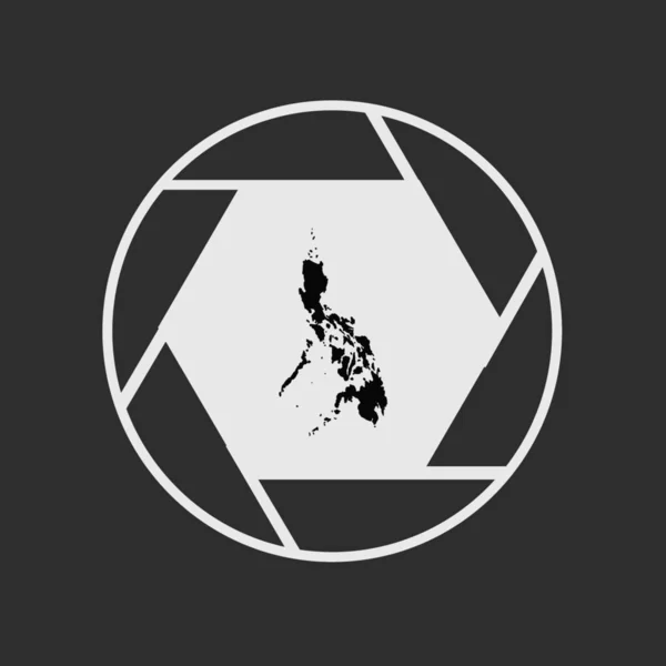 Forma de país ilustrada de Filipinas — Vector de stock