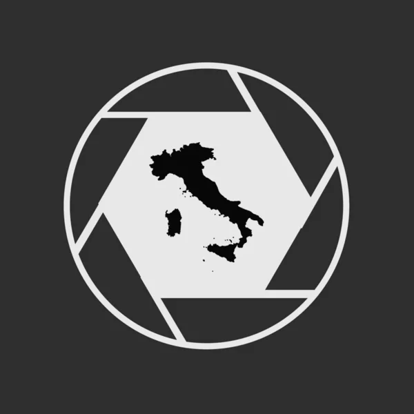 Forma del Paese Illustrato d'Italia — Vettoriale Stock