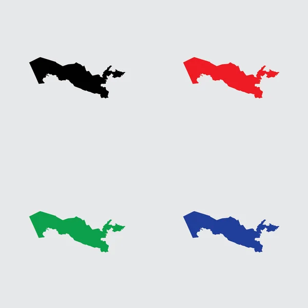 Forma de país ilustrada de Uzbekistán — Vector de stock