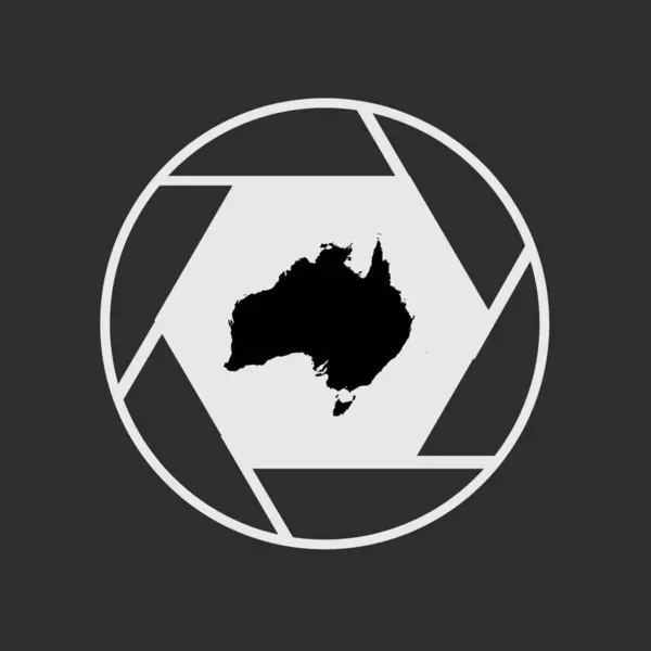 Illustrerad Land Form av Australien — Stock vektor