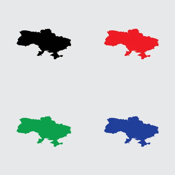 Ilustrowany kształt kraju Ukrainy — Wektor stockowy