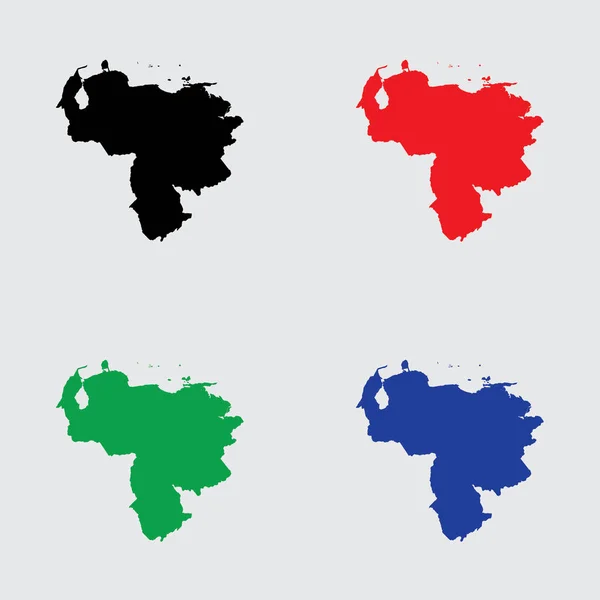 ベネズエラの絵の国の形 — ストックベクタ
