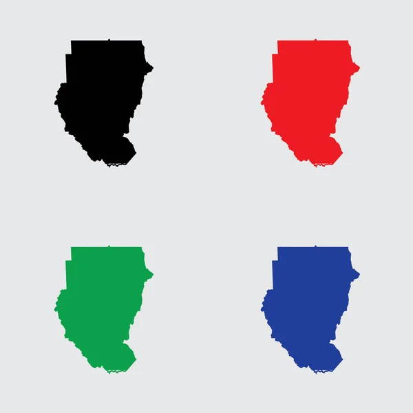Illustrierte Landesform des Sudan — Stockvektor