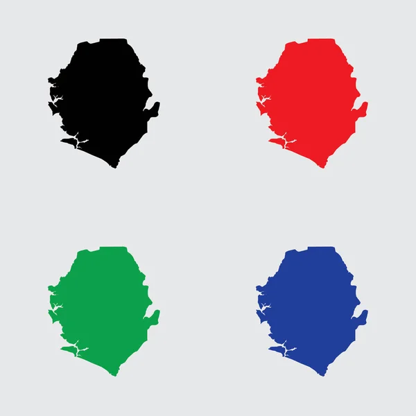 塞拉利昂的典型国家形象 — 图库矢量图片