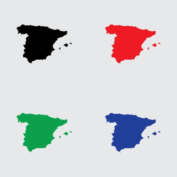 スペインのイラスト国形 — ストックベクタ