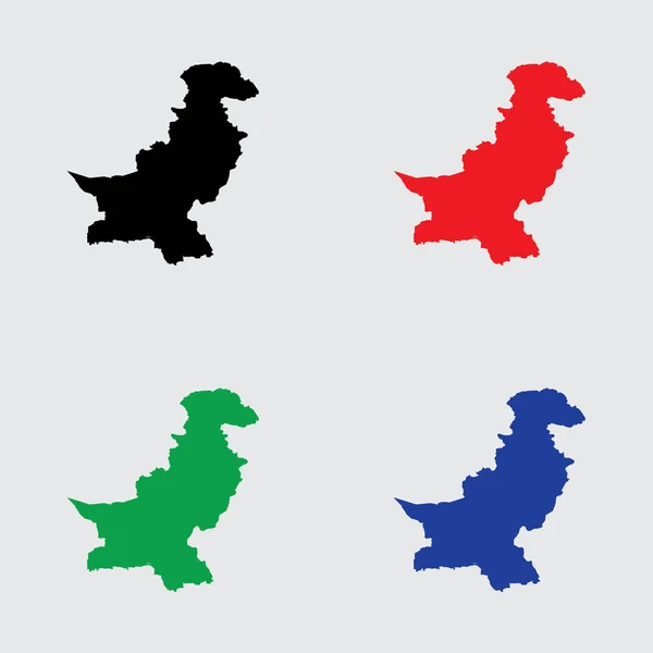 Forma de país ilustrada de Pakistán — Vector de stock