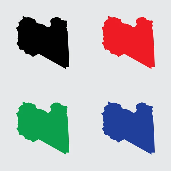 イラスト化されたリビアの国の形 — ストックベクタ