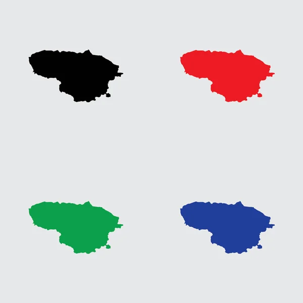 Forme pays illustré de la Lituanie — Image vectorielle