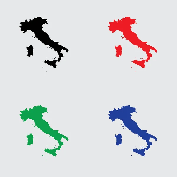 Illustrated Country Shape of Italy — Stock Vector