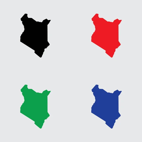 Forma de país ilustrada de Kenia — Vector de stock