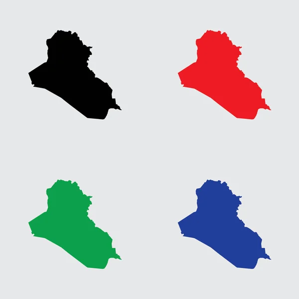 País ilustrado Forma do Iraque — Vetor de Stock