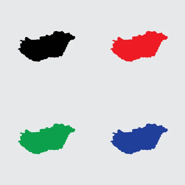Illustrerad landform av Ungern — Stock vektor