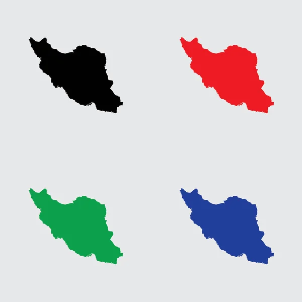 País ilustrado Forma do Irã — Vetor de Stock