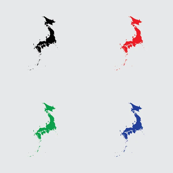 絵に描いた日本の国形 — ストックベクタ