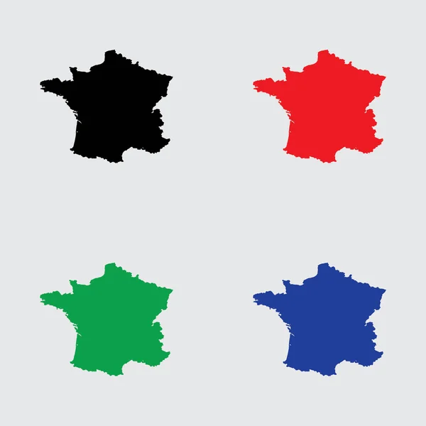 País ilustrado Forma da França — Vetor de Stock