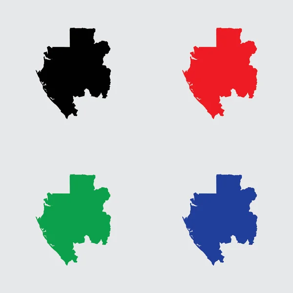 Forme pays illustré du Gabon — Image vectorielle