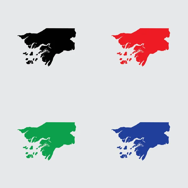 Illustrerad landform av Guinea Bissau — Stock vektor