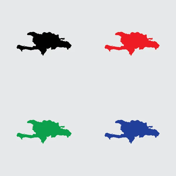 Forme pays illustré de la République dominicaine — Image vectorielle